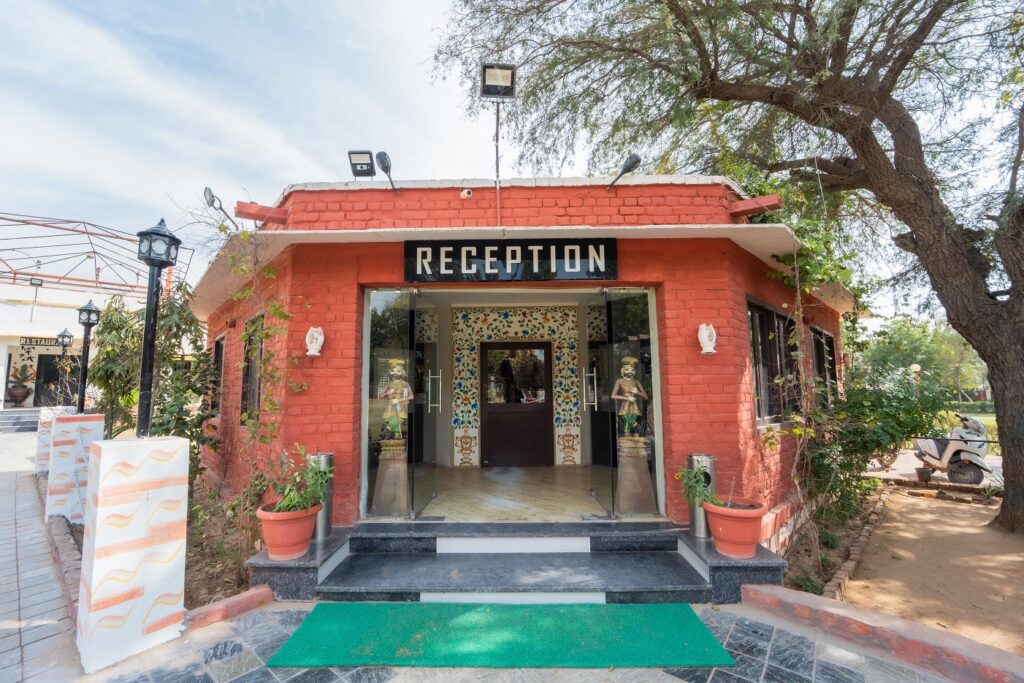 Reception area of Thar Exotica – Best Hotel in Bikaner